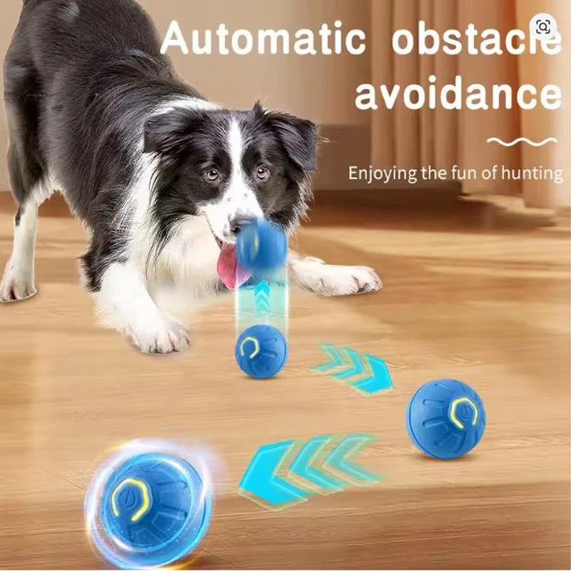 Smart Interactive Pet Toy Ball – USB Rechargeable Automatic Moving & Bouncing Ball for Cats and Dogs