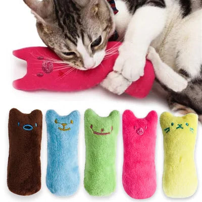 Catnip Teeth Grinding Plush Cat Toy – Interactive Chew & Bite Toy for Cats and Kittens