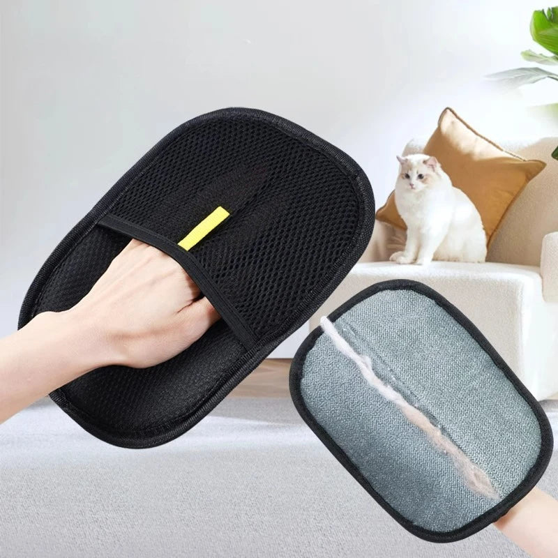 Pet Hair Remover Gloves – Portable, Reusable & Washable Dehairing Gloves for Clothes, Furniture & Pet Grooming
