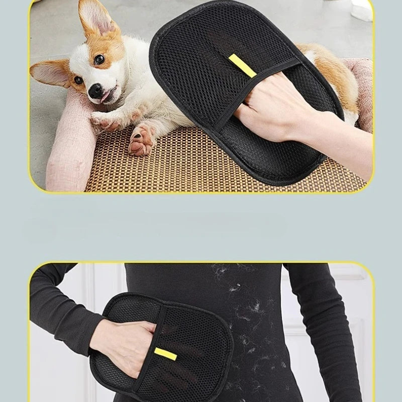 Pet Hair Remover Gloves – Portable, Reusable & Washable Dehairing Gloves for Clothes, Furniture & Pet Grooming