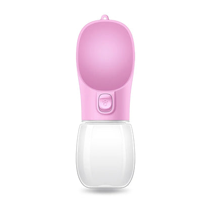 Portable Dog Water Bottle – Leakproof Travel Drinking Bottle with Built-In Bowl for Dogs & Cats
