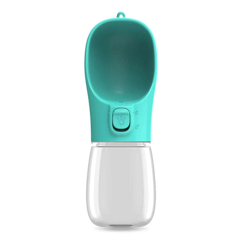 Portable Dog Water Bottle – Leakproof Travel Drinking Bottle with Built-In Bowl for Dogs & Cats