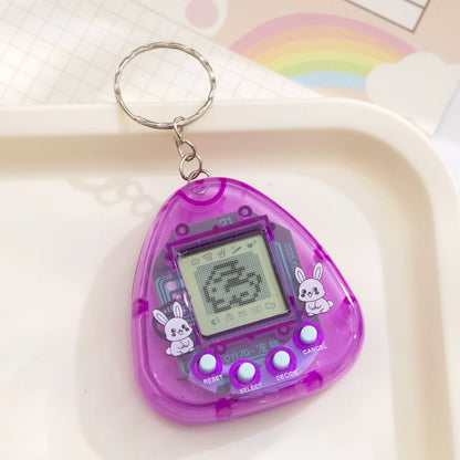 168-in-1 Virtual Digital Pet Toy – Transparent Retro Electronic Pixel Pet Game Keychain