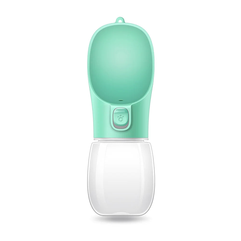 Portable Dog Water Bottle – Leakproof Travel Drinking Bottle with Built-In Bowl for Dogs & Cats