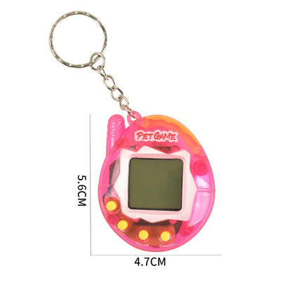 168-in-1 Virtual Digital Pet Toy – Transparent Retro Electronic Pixel Pet Game Keychain