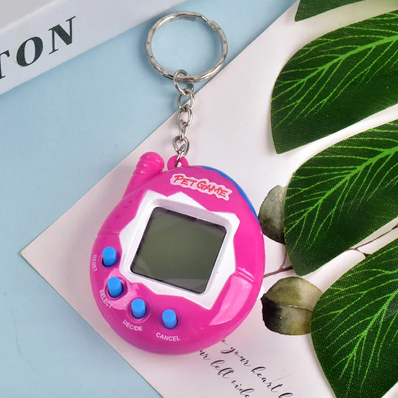 168-in-1 Virtual Digital Pet Toy – Transparent Retro Electronic Pixel Pet Game Keychain