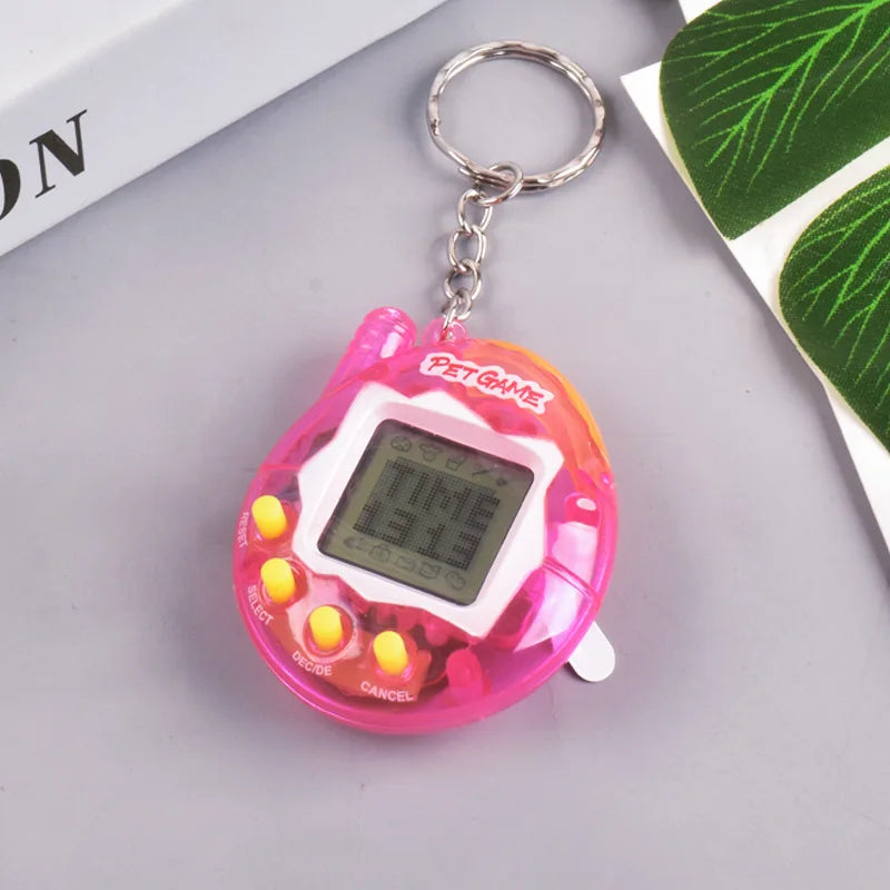 168-in-1 Virtual Digital Pet Toy – Transparent Retro Electronic Pixel Pet Game Keychain