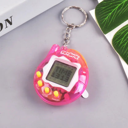 168-in-1 Virtual Digital Pet Toy – Transparent Retro Electronic Pixel Pet Game Keychain