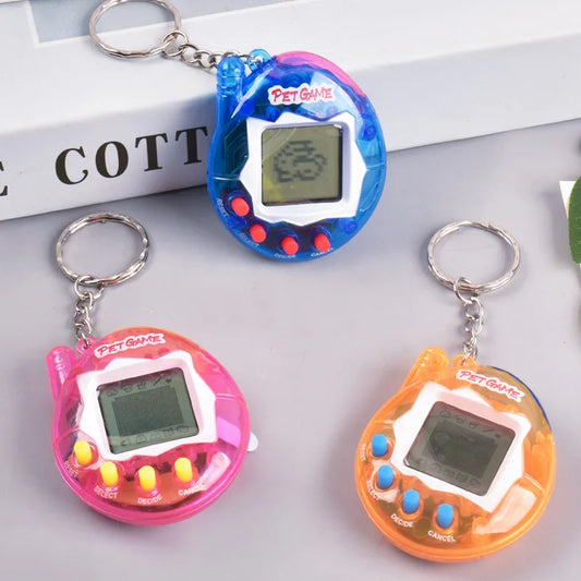 168-in-1 Virtual Digital Pet Toy – Transparent Retro Electronic Pixel Pet Game Keychain