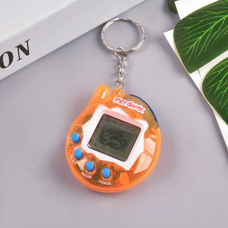 168-in-1 Virtual Digital Pet Toy – Transparent Retro Electronic Pixel Pet Game Keychain