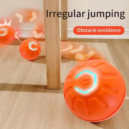 Smart Interactive Pet Toy Ball – USB Rechargeable Automatic Moving & Bouncing Ball for Cats and Dogs
