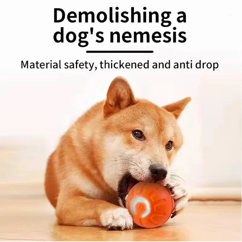 Smart Interactive Pet Toy Ball – USB Rechargeable Automatic Moving & Bouncing Ball for Cats and Dogs