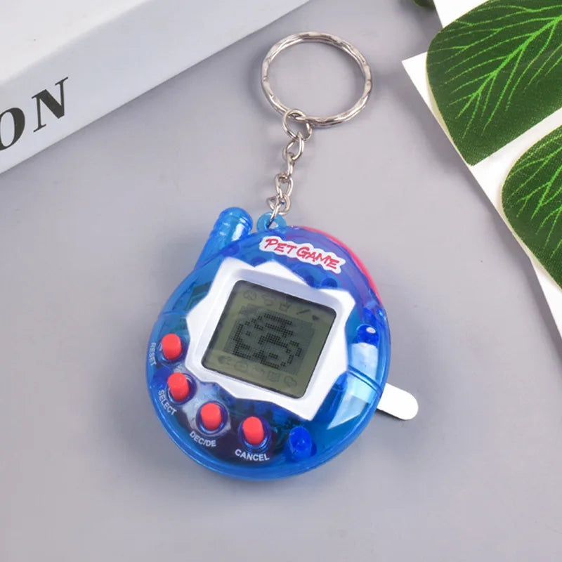 168-in-1 Virtual Digital Pet Toy – Transparent Retro Electronic Pixel Pet Game Keychain