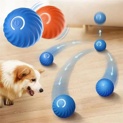 Smart Interactive Pet Toy Ball – USB Rechargeable Automatic Moving & Bouncing Ball for Cats and Dogs
