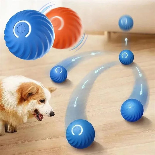 Smart Interactive Pet Toy Ball – USB Rechargeable Automatic Moving & Bouncing Ball for Cats and Dogs
